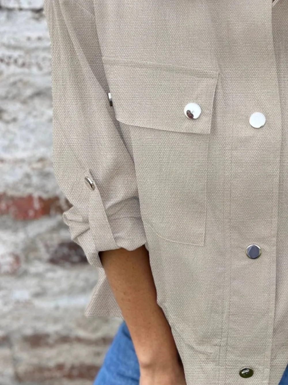 Snap-Down Utility Shacket with Chest Pockets, image 5