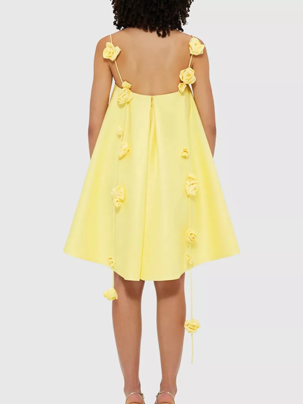 Floral Strap Mini A-Line Dress, image 6