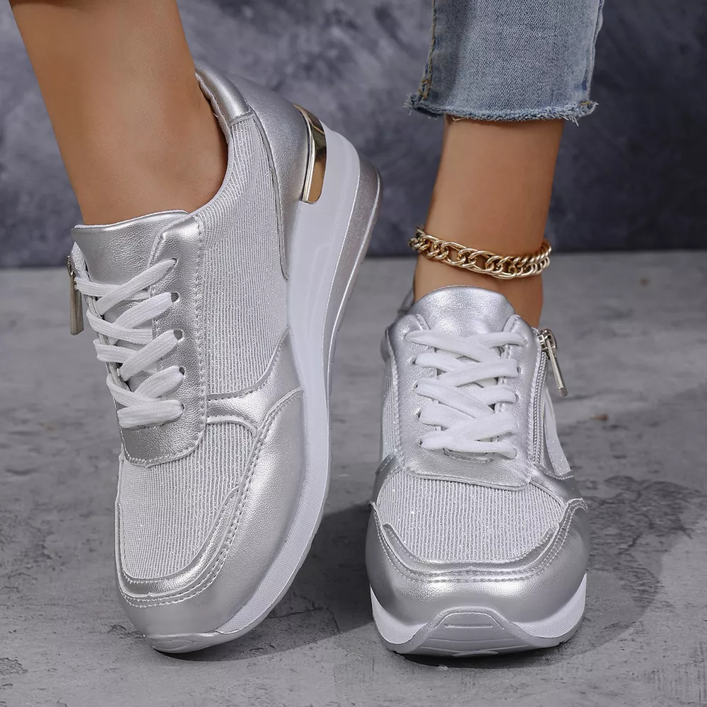 Round Toe Lace Up Sneakers, image 5
