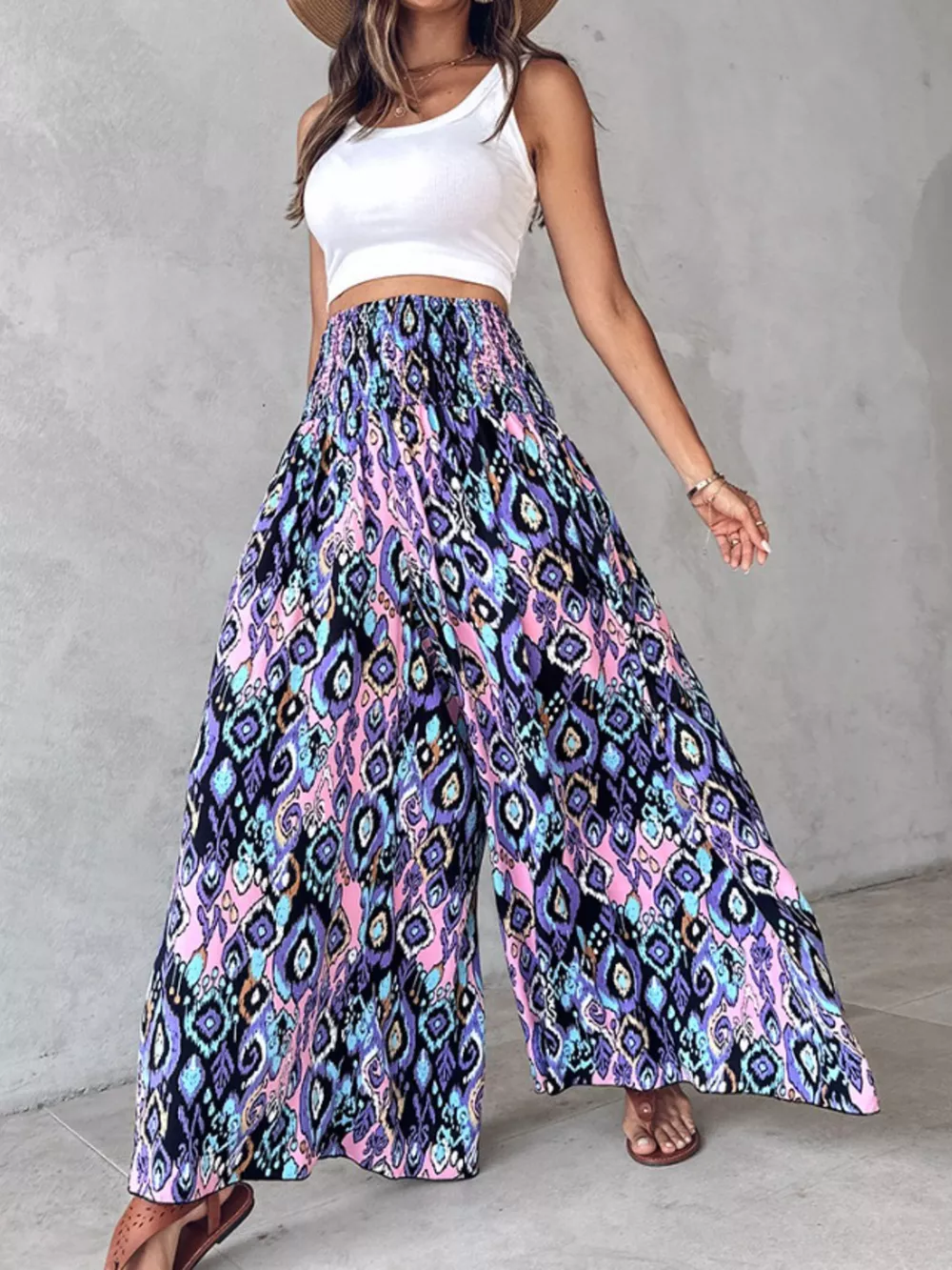 Printed Wide-Leg Pants, image 18
