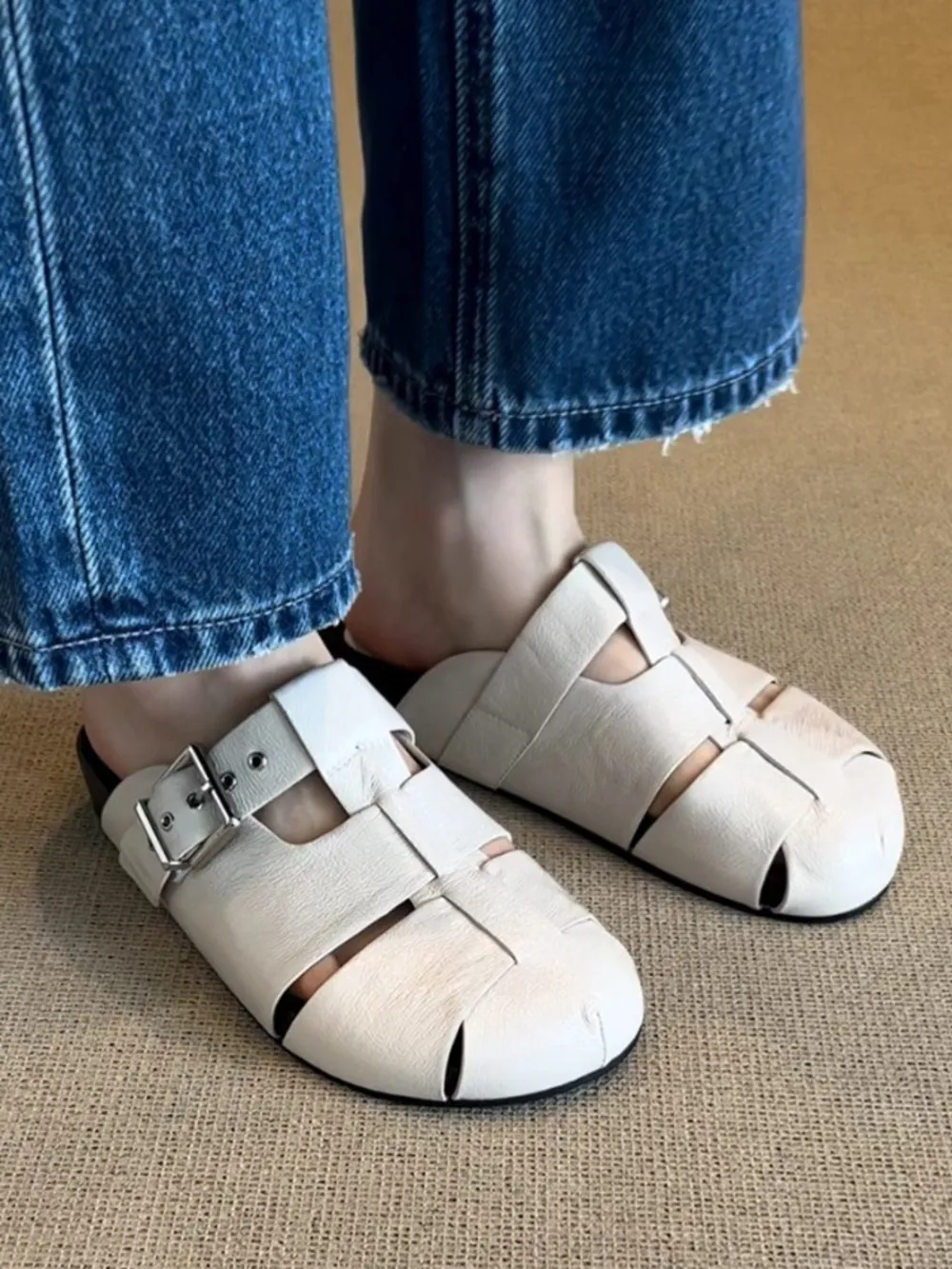 Round Toe Buckle Sandals, image 5