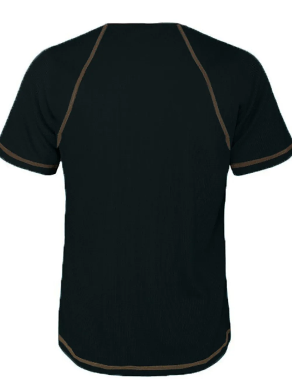 Men's Full Size Button Detail Short Sleeve T-Shirt Plus Size, image 7