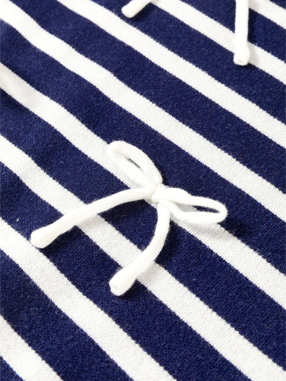 Stripe Knitted Bow Decor Sweater Vest, image 2
