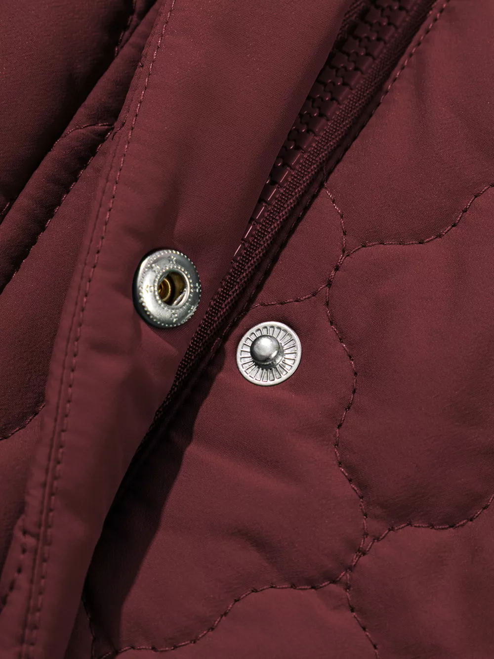 Quilted Snap Down Zip Up Vest Coat, image 6