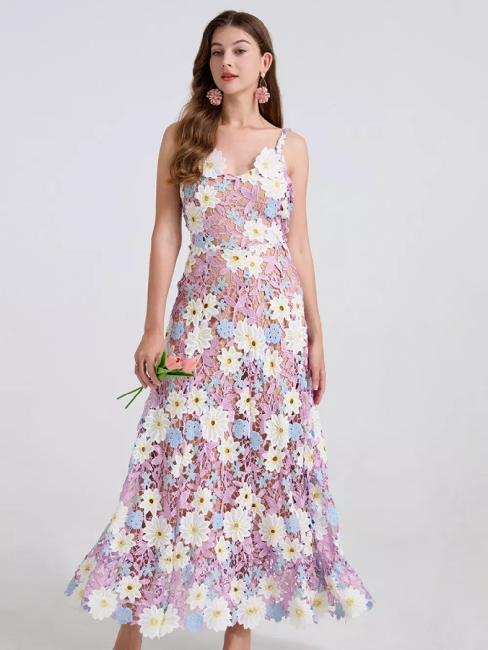 Floral Embroidered Maxi Dress, image 15