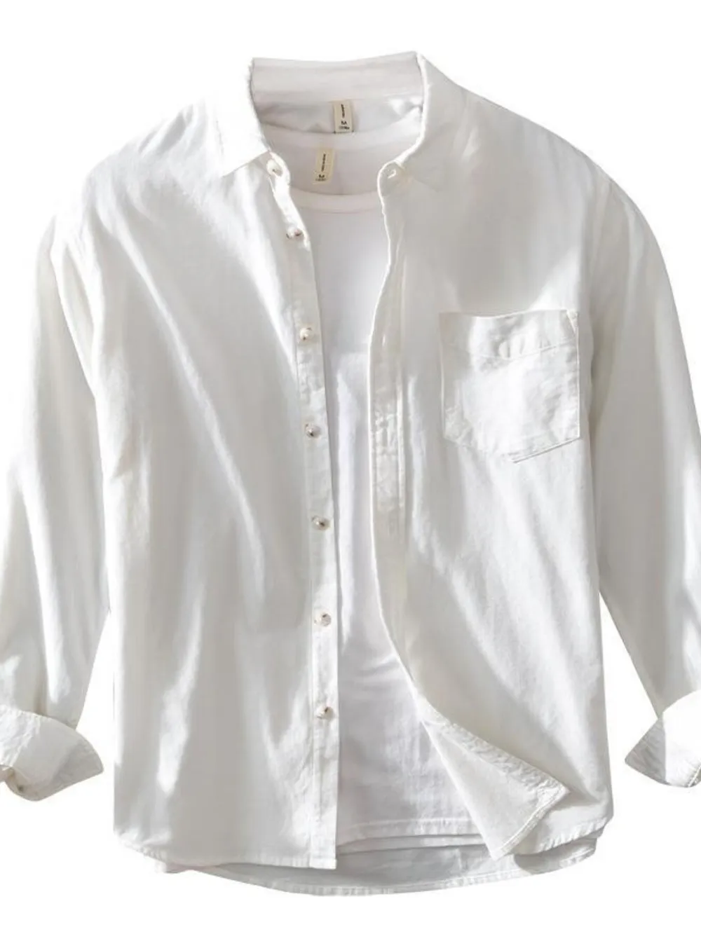 Men's Plus Size Button Up Long Sleeve Shirt, image 7