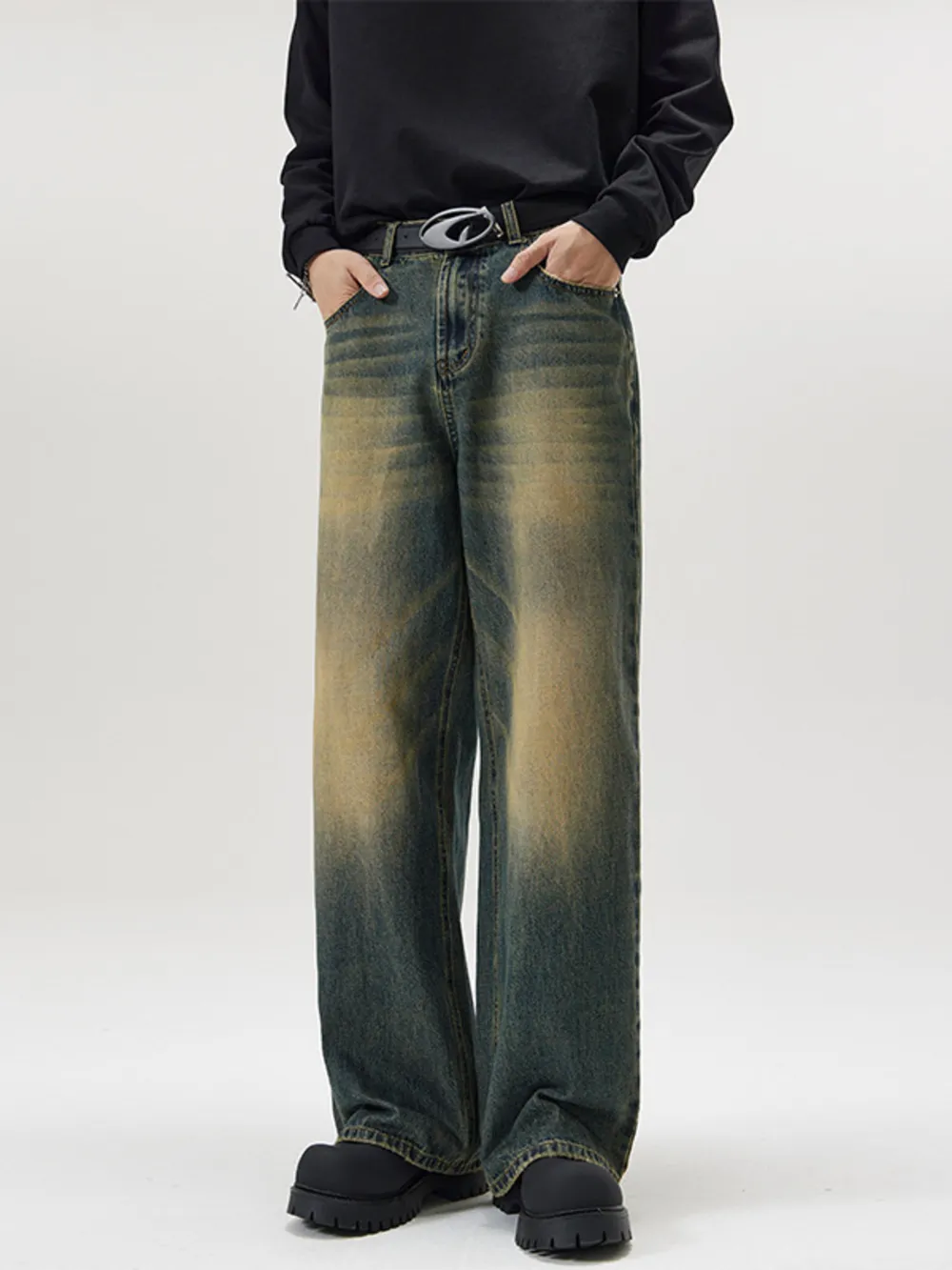 Men's Full Size Wide Leg Jeans Plus Size, image 6