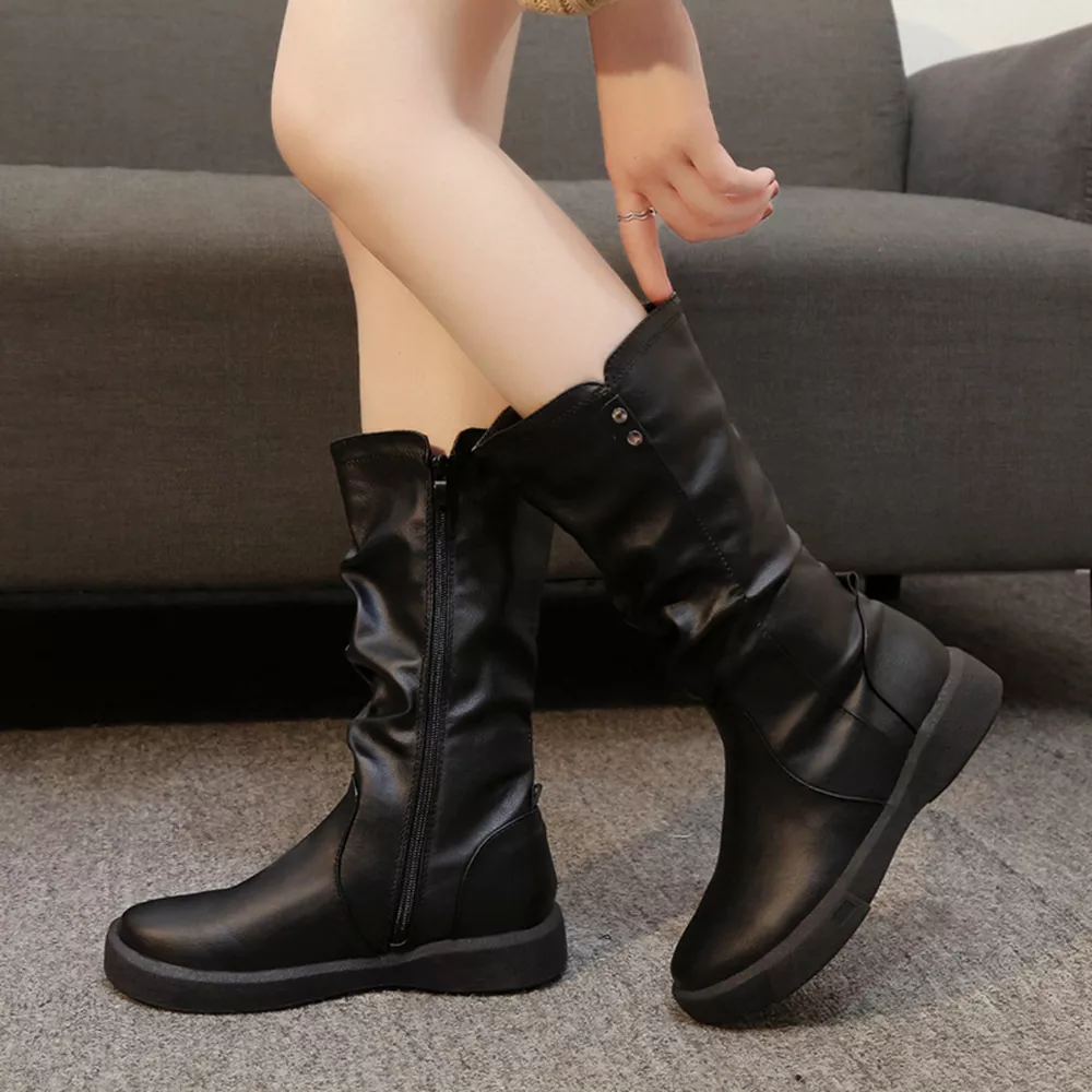 Round Toe Platform Boots, image 2
