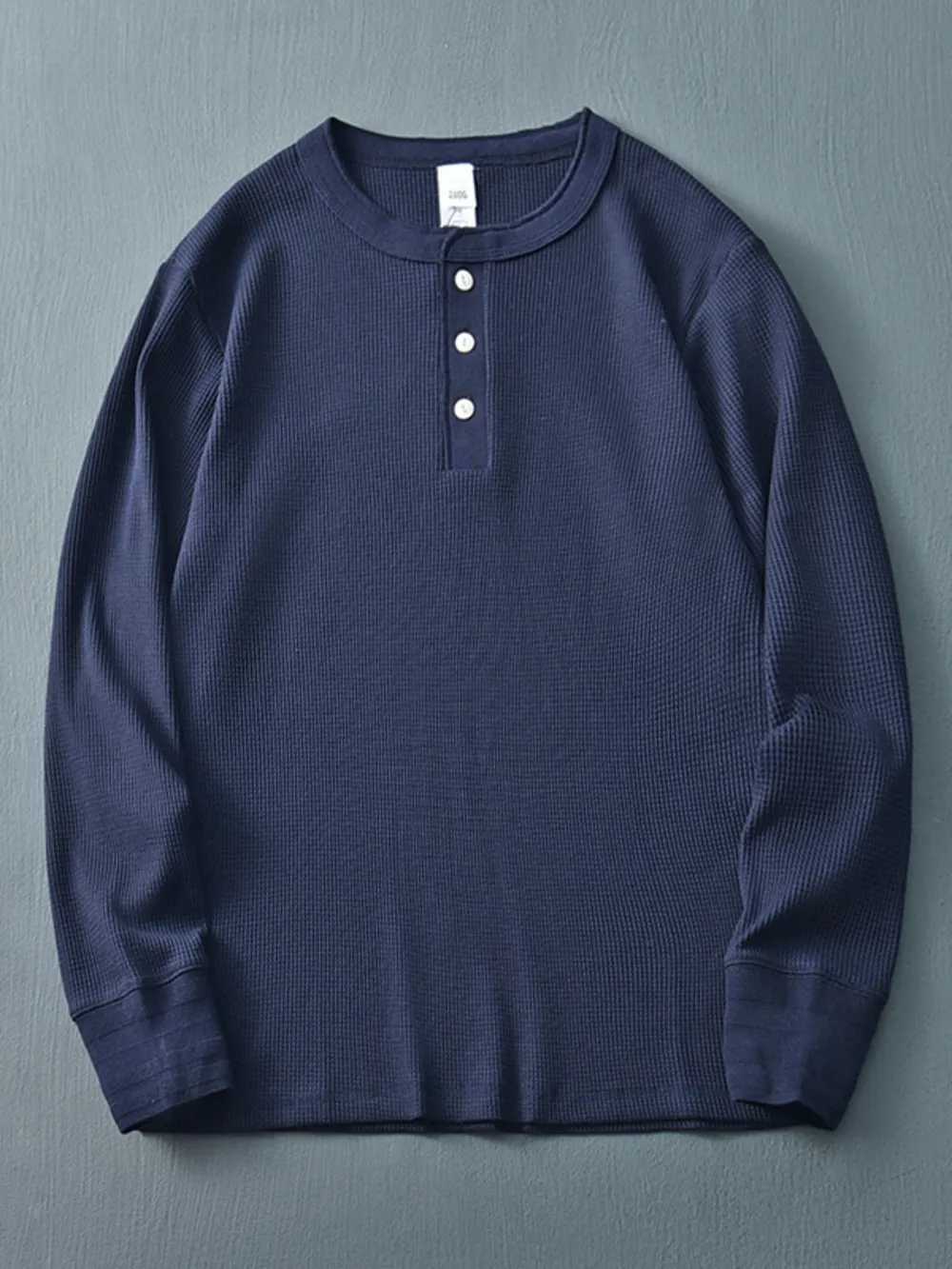 Men's Plus Size Button Detail Long Sleeve T-Shirt, image 2