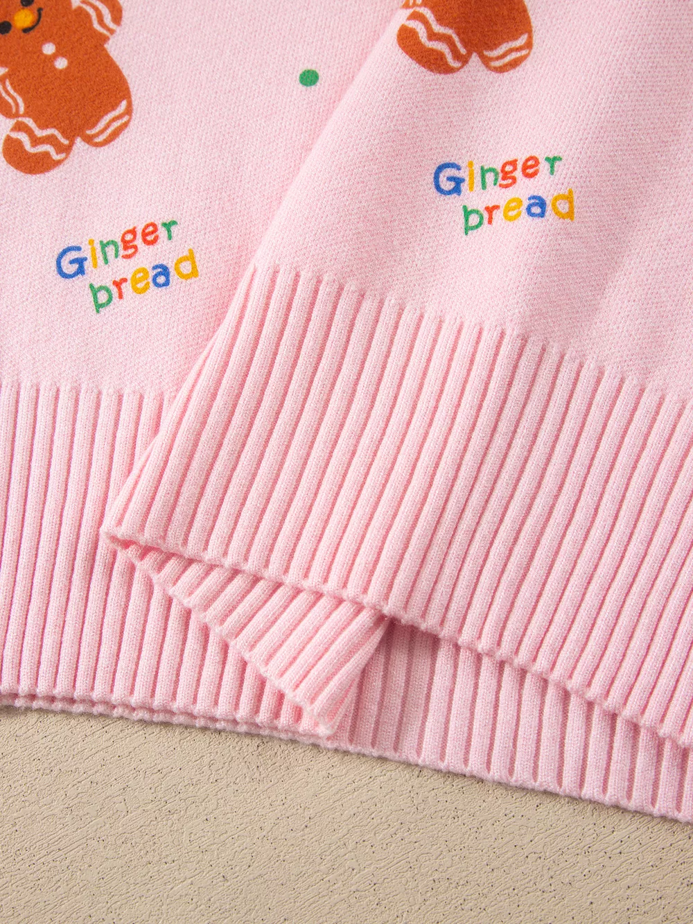 Gingerbread Pattern Long Sleeve Round Neck Sweater, image 10
