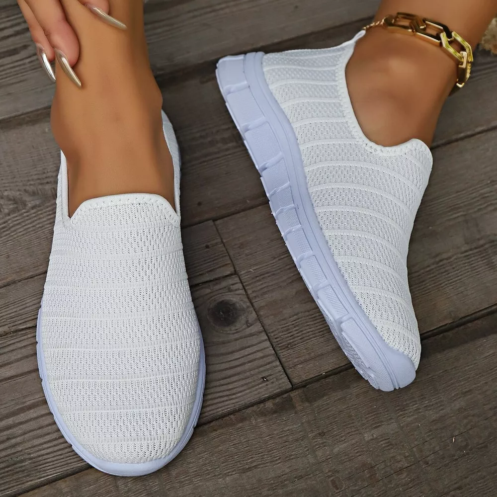 Round Toe Mesh Slip-Ons, image 9