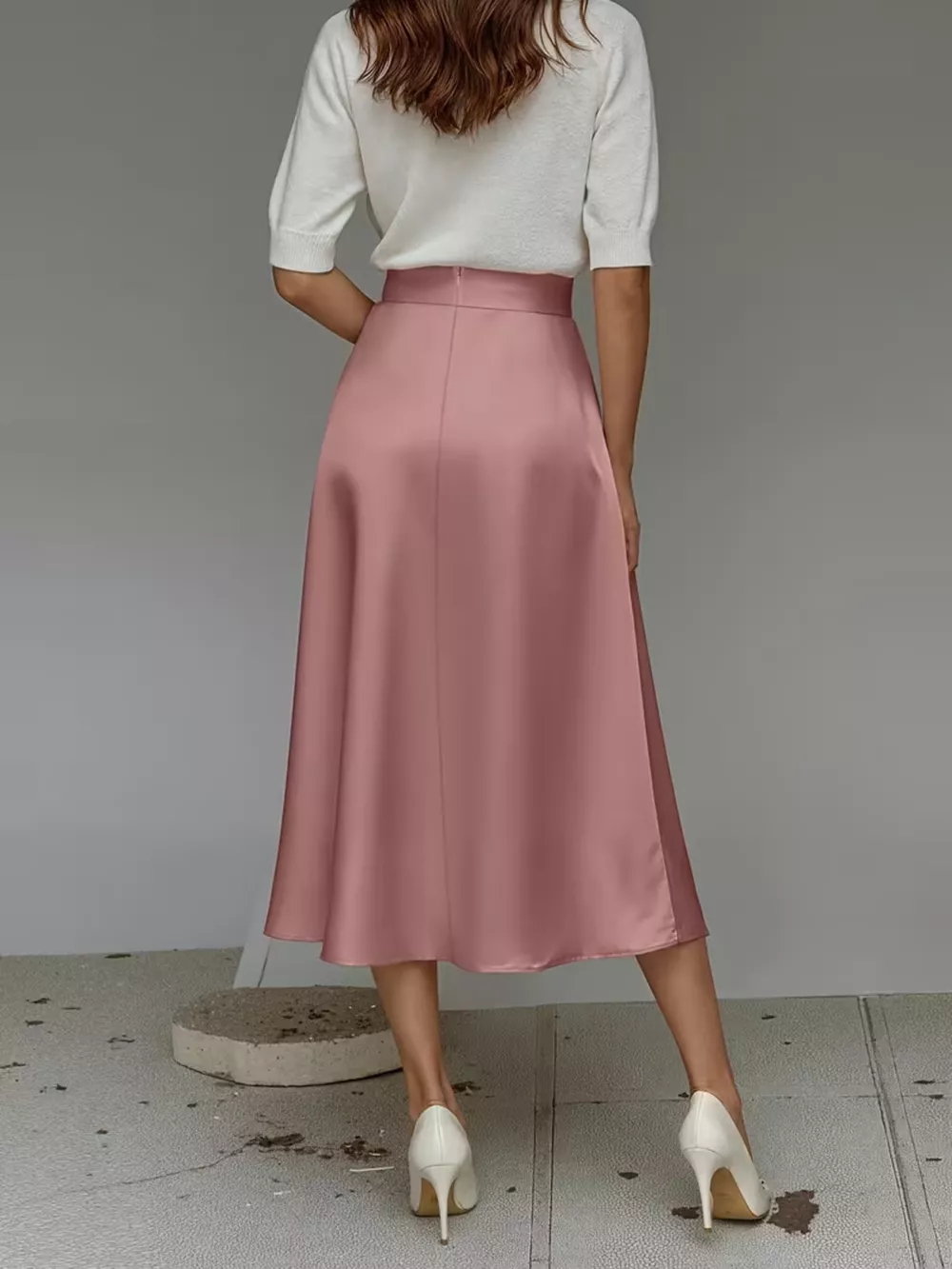 Satin Midi Skirt, image 23