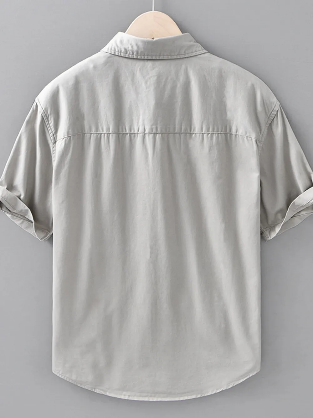 Men's Plus Size Casual Color Block Short Sleeve Shirt, image 2