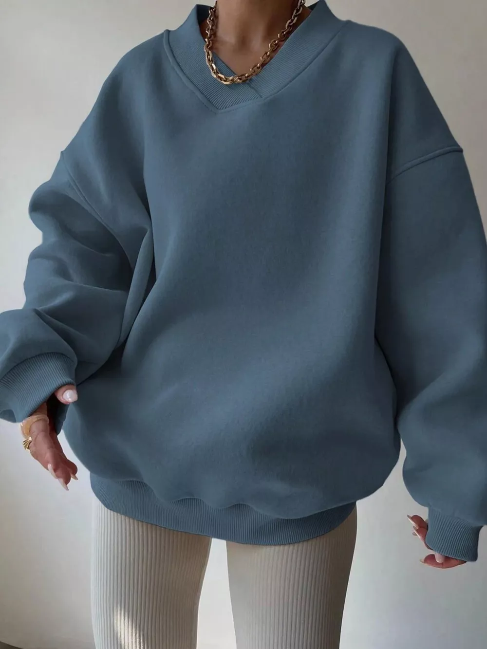 Dropped Shoulder Long Sleeve Oversized Sweatshirt, image 28