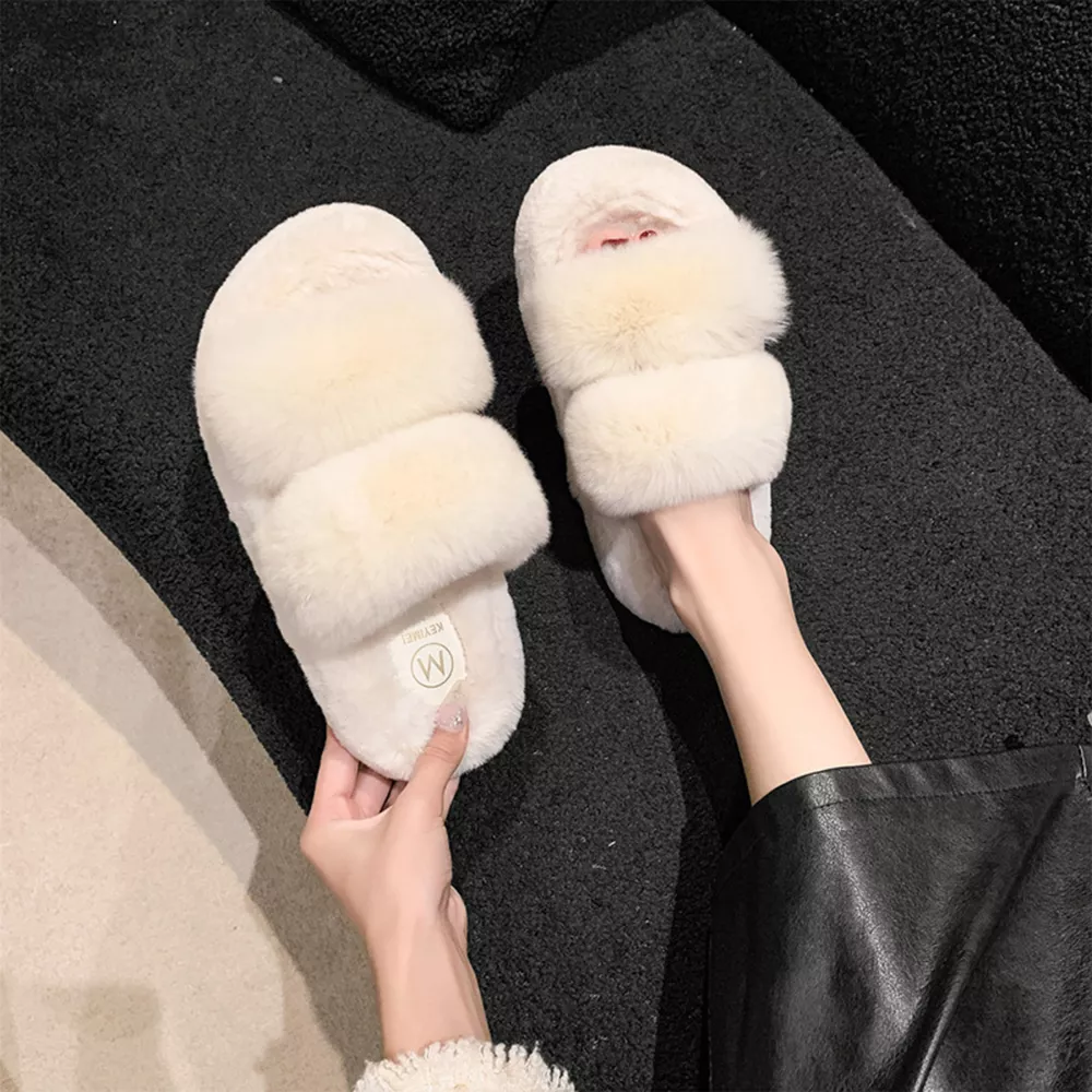 Fluffy Open Toe Slippers, image 2