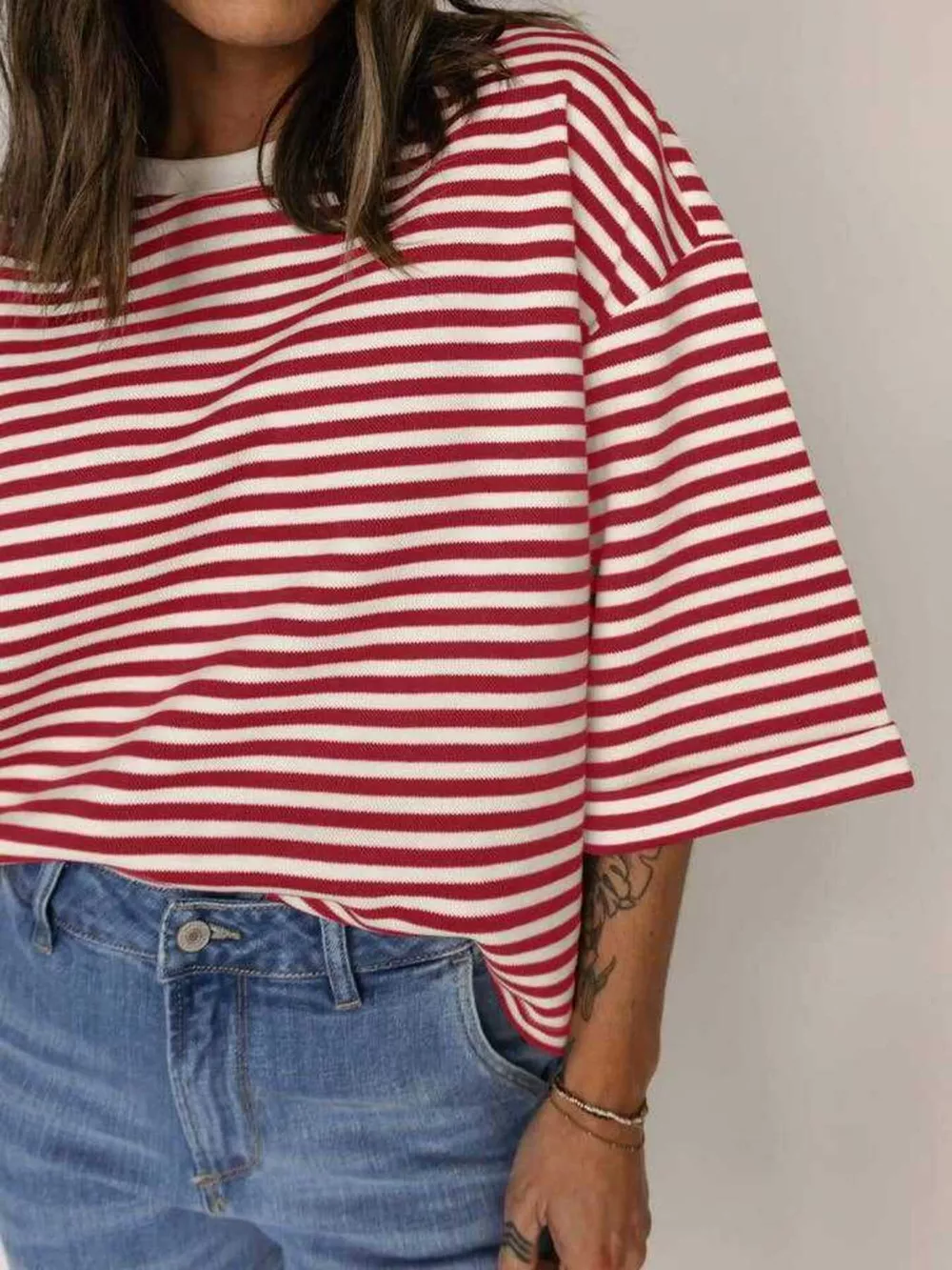 Striped Back Bow Tie T-Shirt, image 10