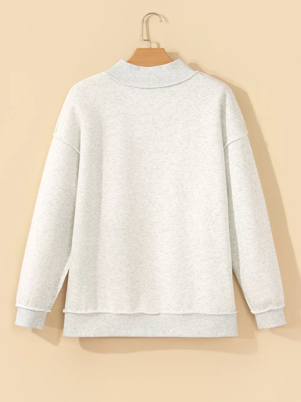 MERRY Embroidered Letter High Neck Tunic Pullover Sweatshirt, image 5