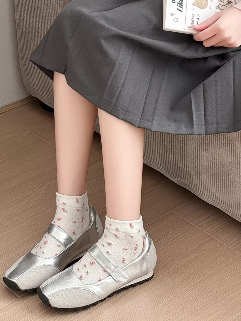 Floral Ankle Socks, image 8