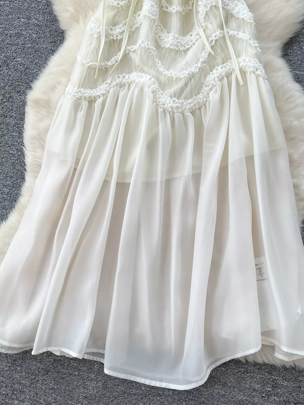 Lace Trimmed Sleeveless Midi Dress, image 4
