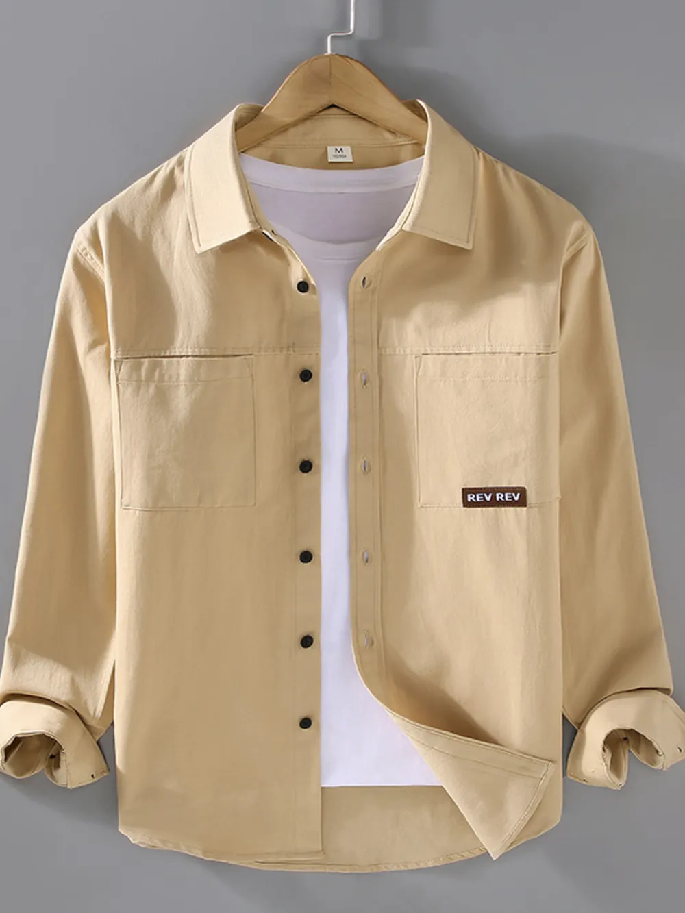 Men's Plus Size Button Up Long Sleeve Shirt, image 2