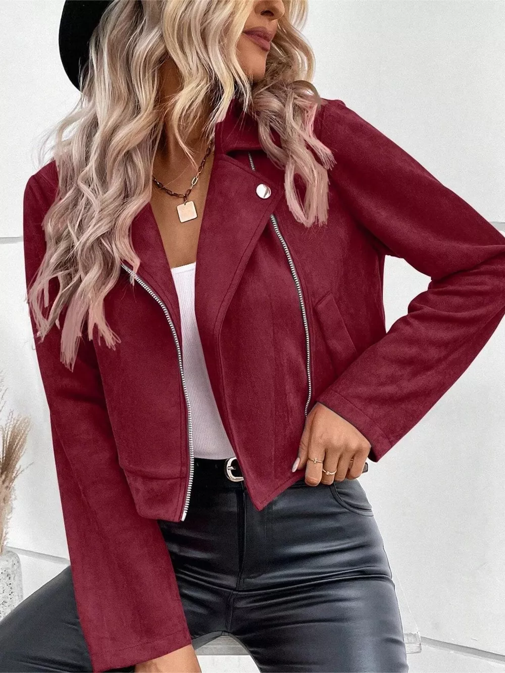 Zip Up Moto Jacket, image 8