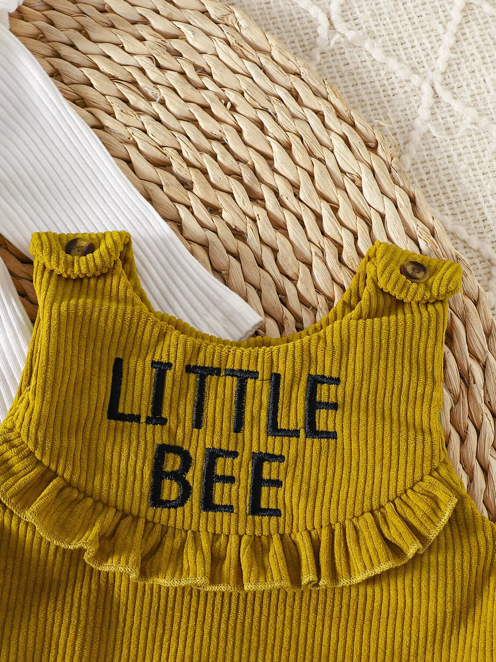 Children's Ribbed Bodysuit & Dress & Headband Set, image 7