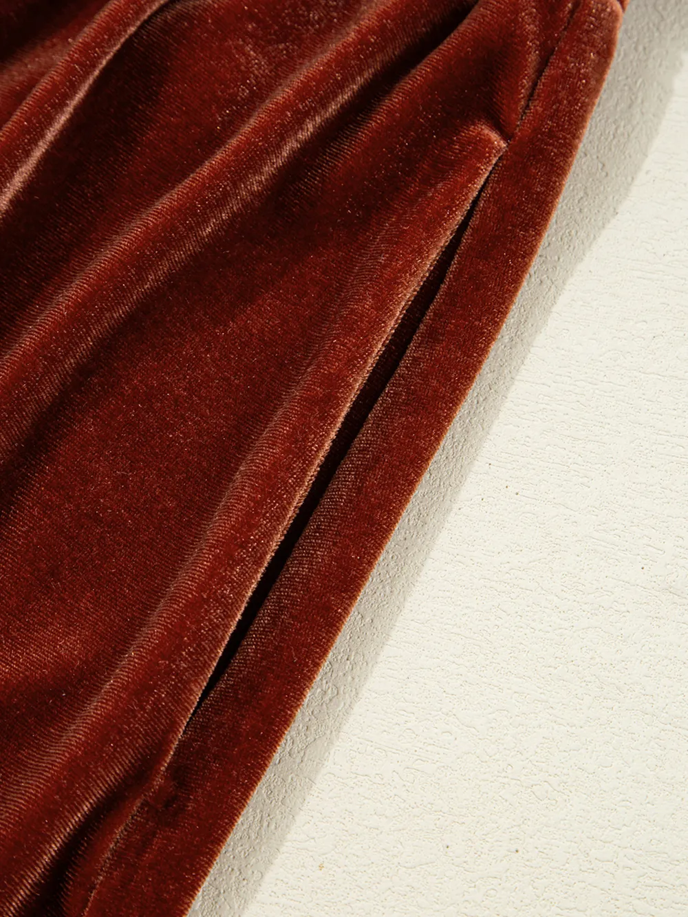 V Neck Puff Sleeve Velvet Dress, image 10