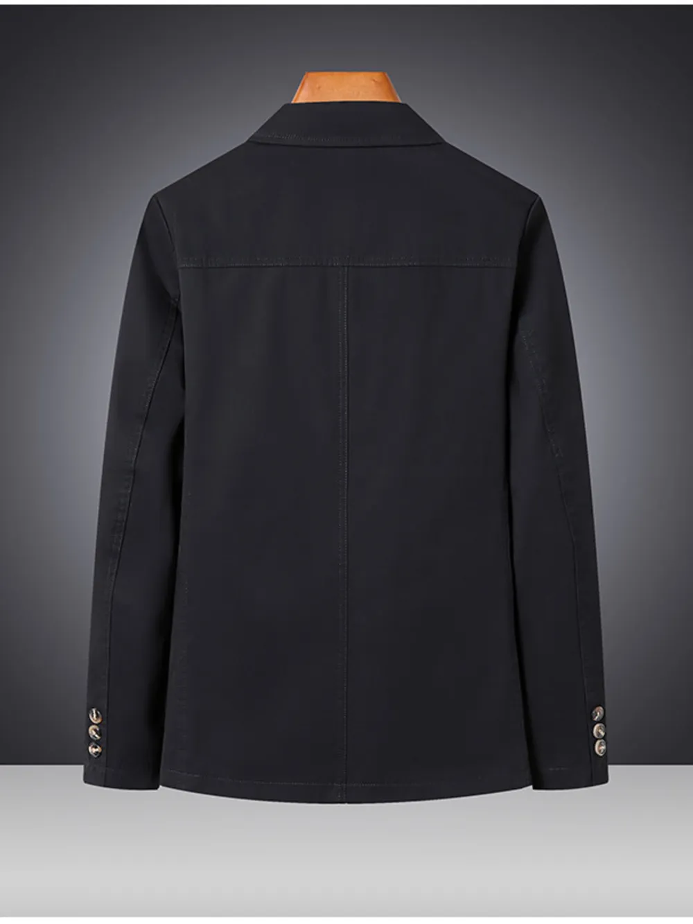 Men's Plus Size Lapel Collar Long Sleeve Blazer, image 2
