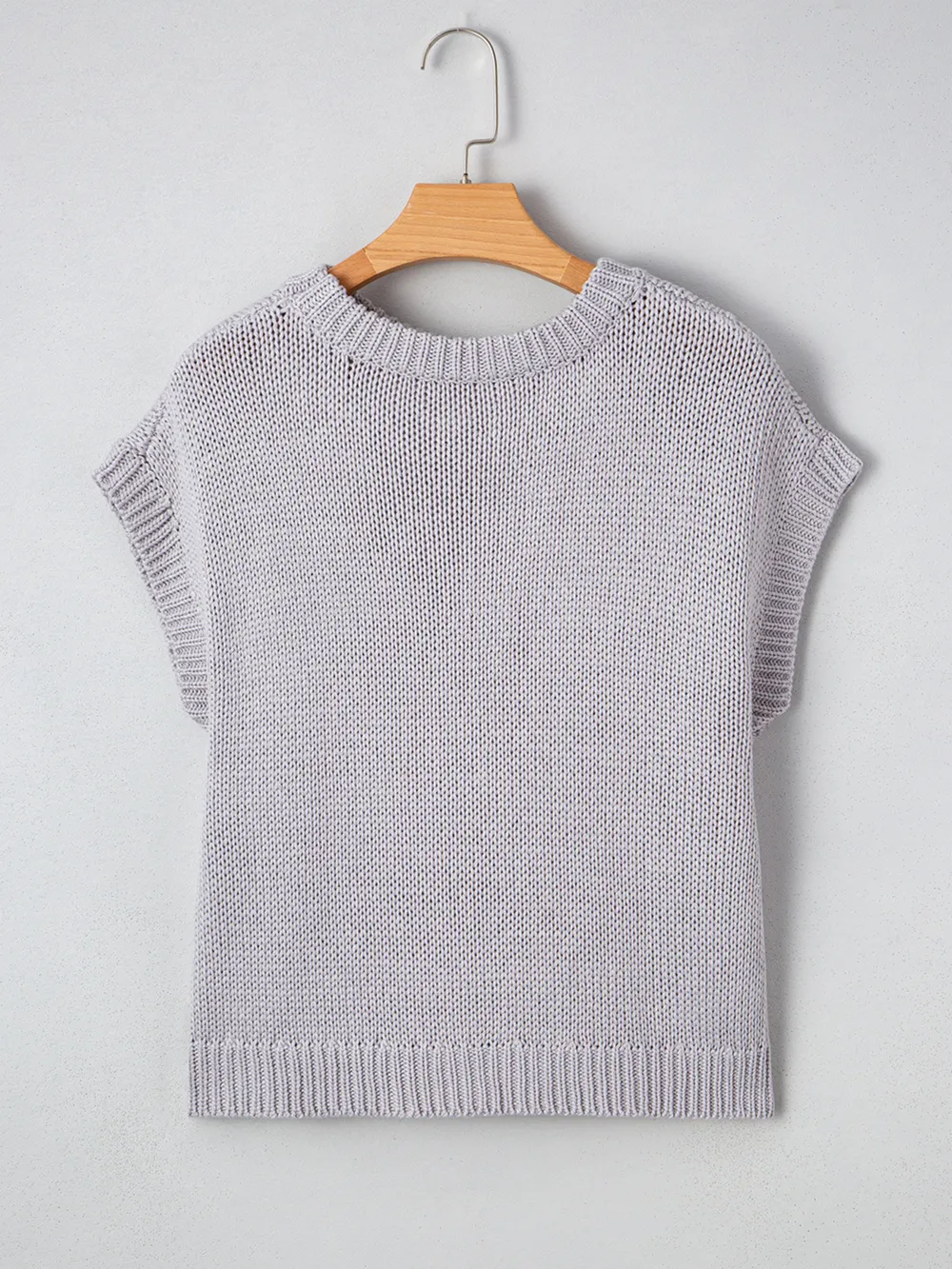 Bow Round Neck Short Sleeve Sweater, image 4
