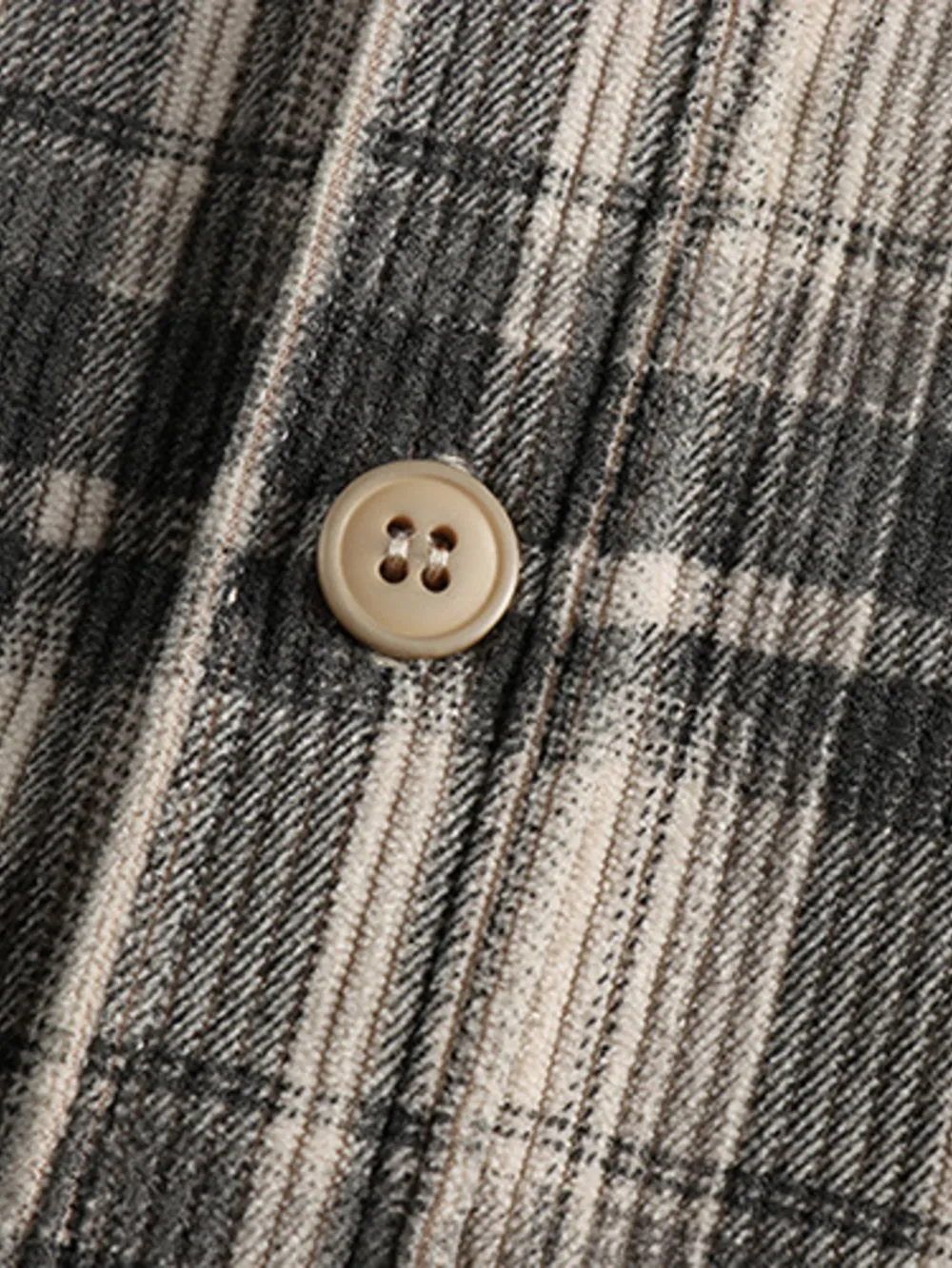 Men's Plus Size Button Down Plaid Corduroy Shirt with Chest Pockets, image 7