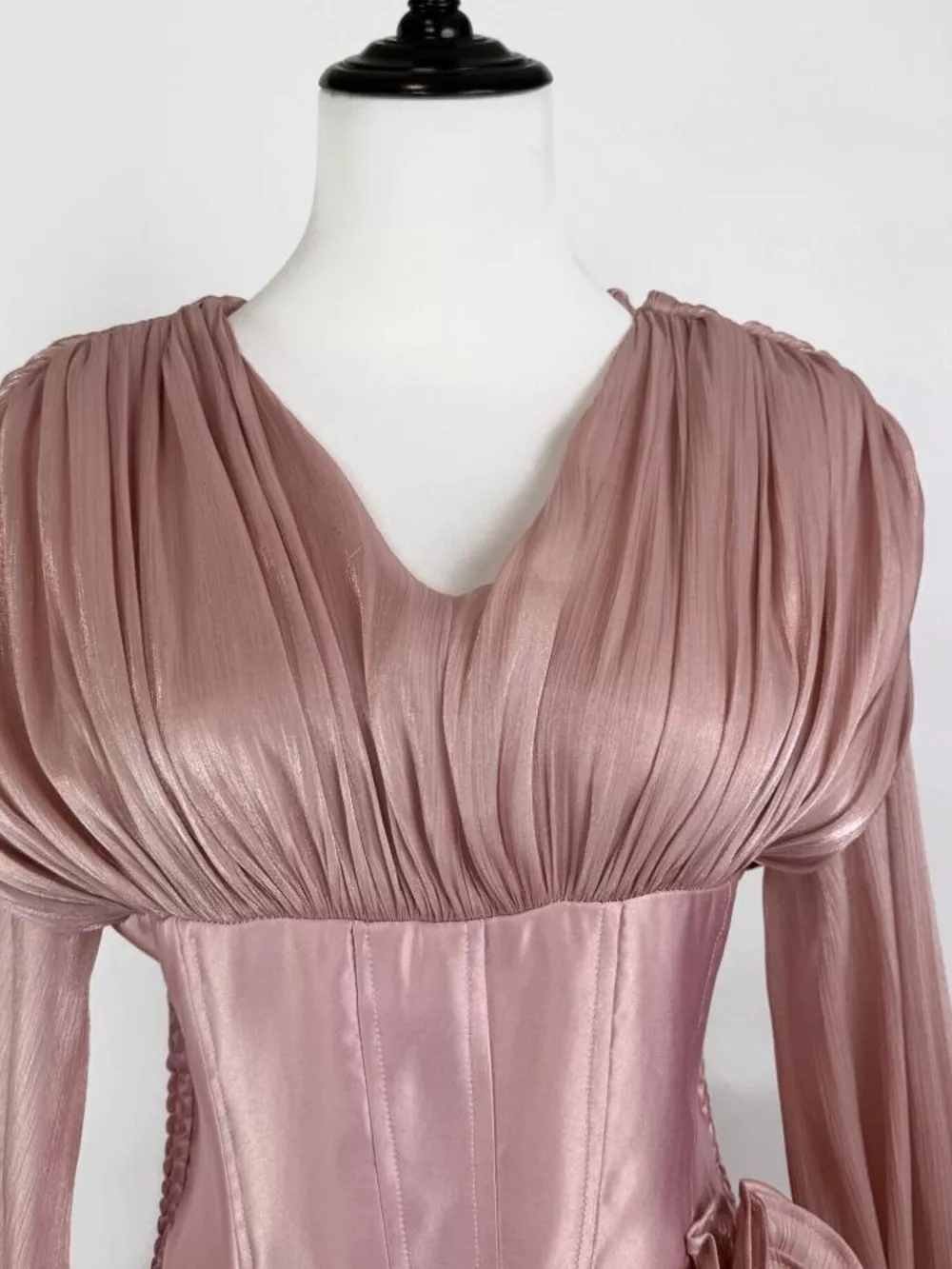 Ruffled Long Sleeve Mini Dress, image 20