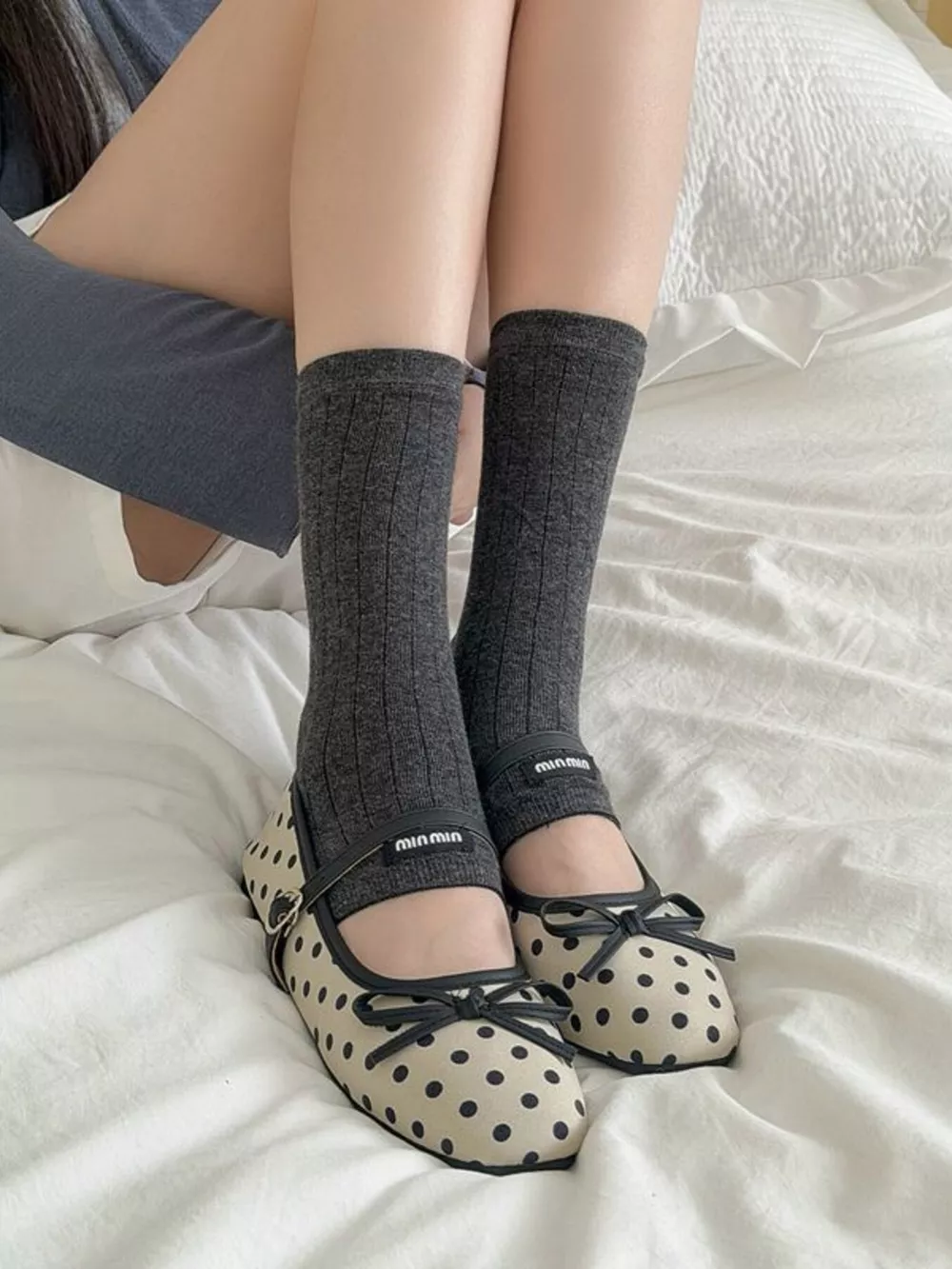 Breathable Knit Stirrup Socks, image 12