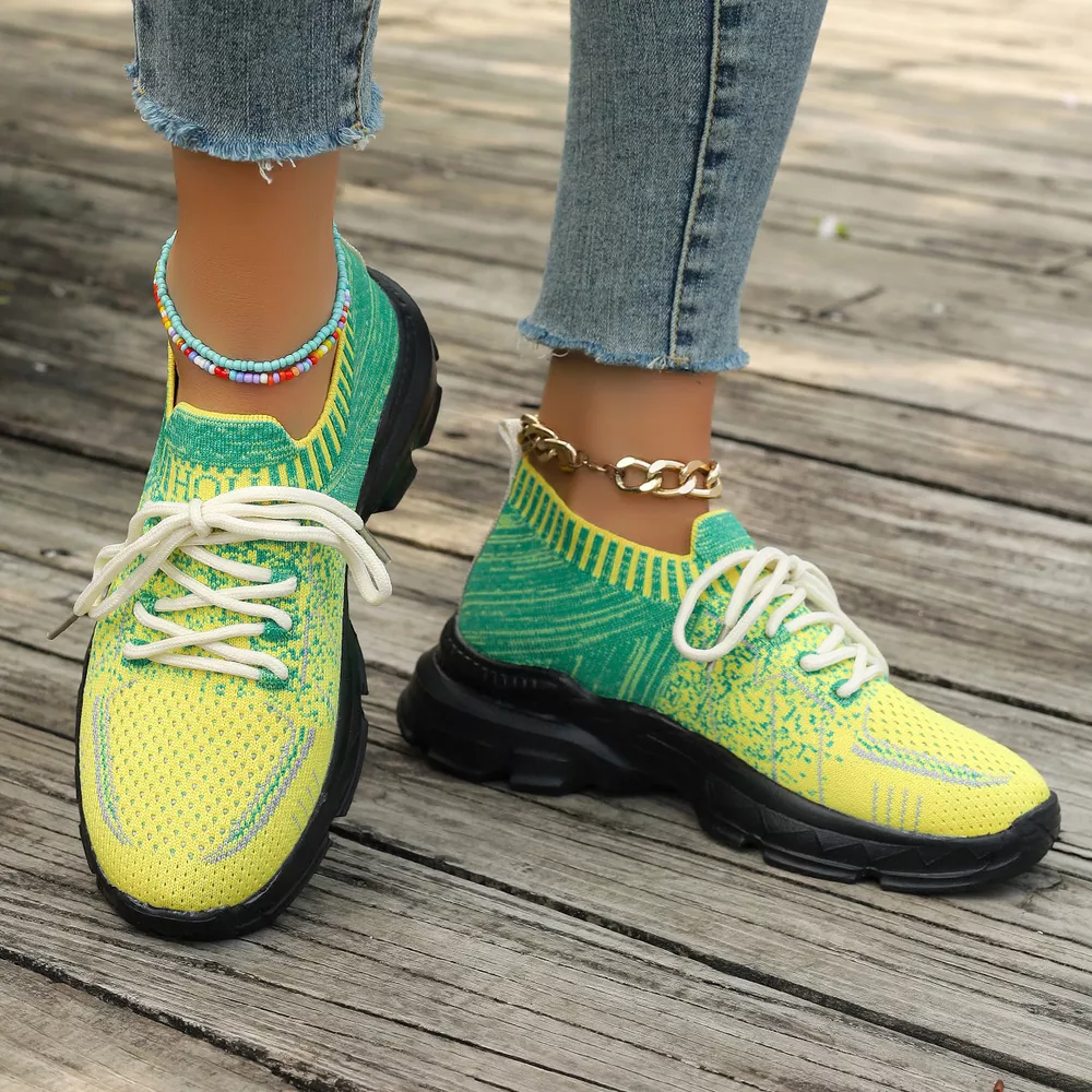 Round Toe Lace Up Sneakers, image 3
