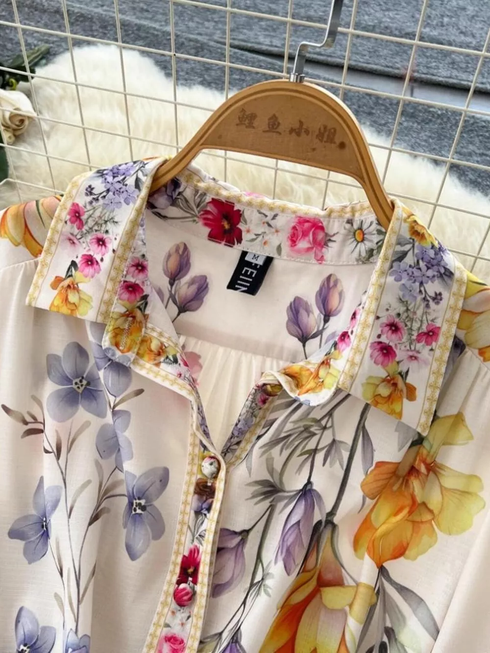 Floral Print Lantern Sleeve Midi Dress, image 4