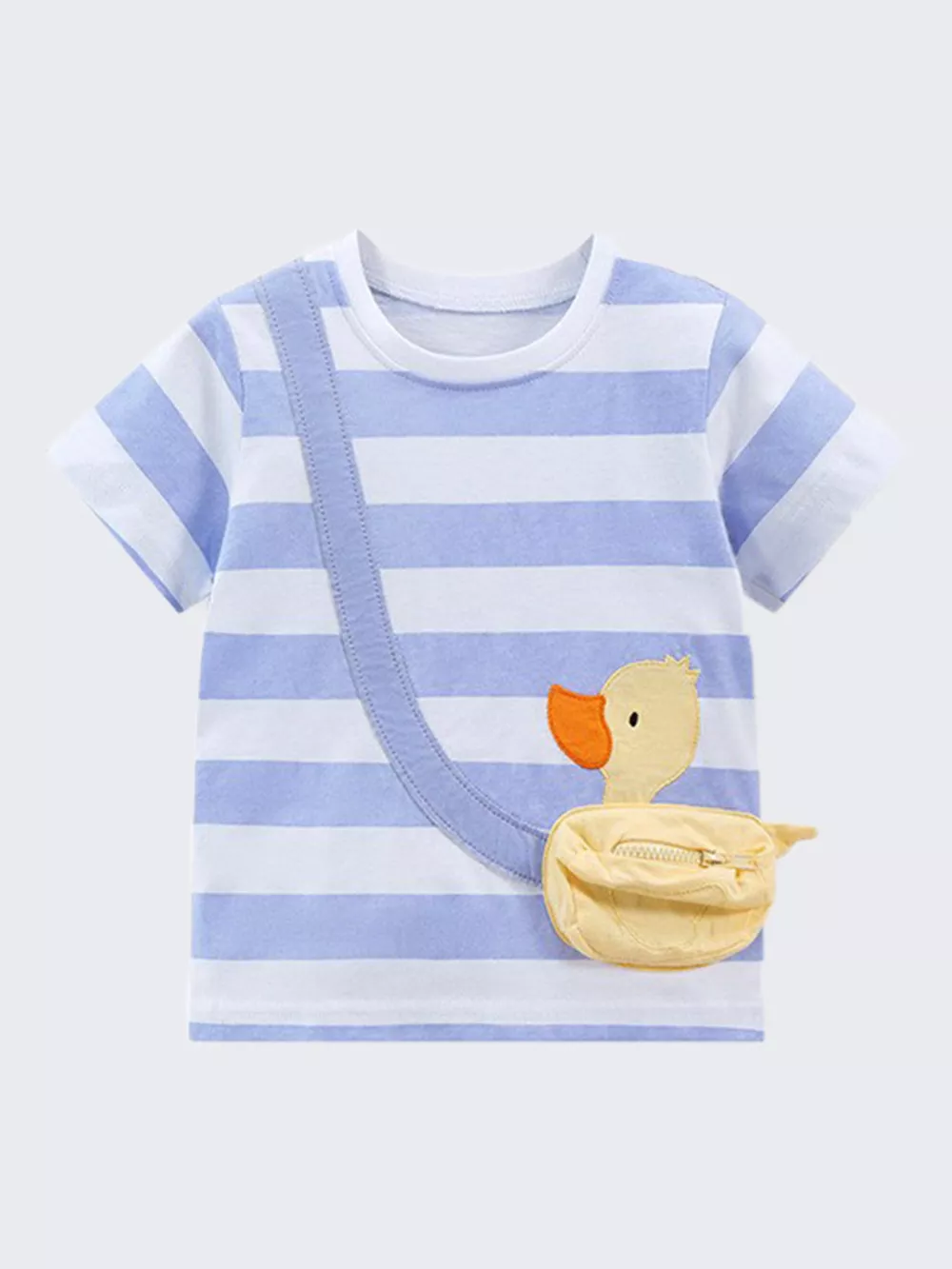 Children's Duck Applique Striped T-Shirt, image 3