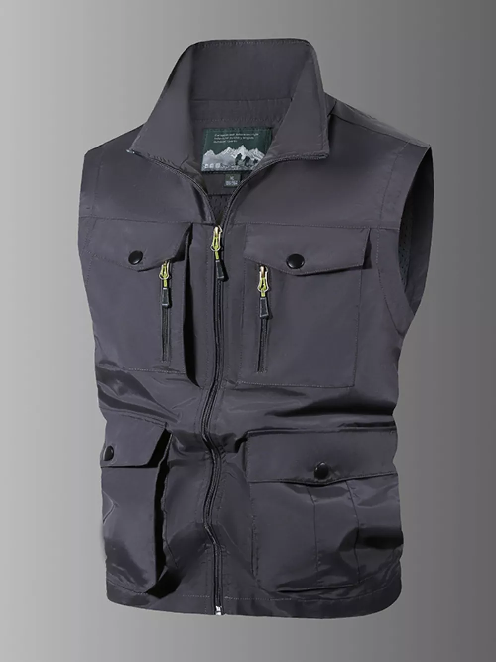 Men's Plus Size Multi-Pocket Outdoor Vest, image 2
