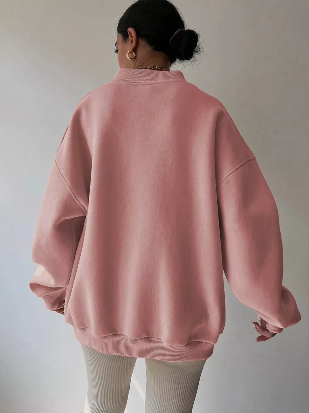 Dropped Shoulder Long Sleeve Oversized Sweatshirt, image 4