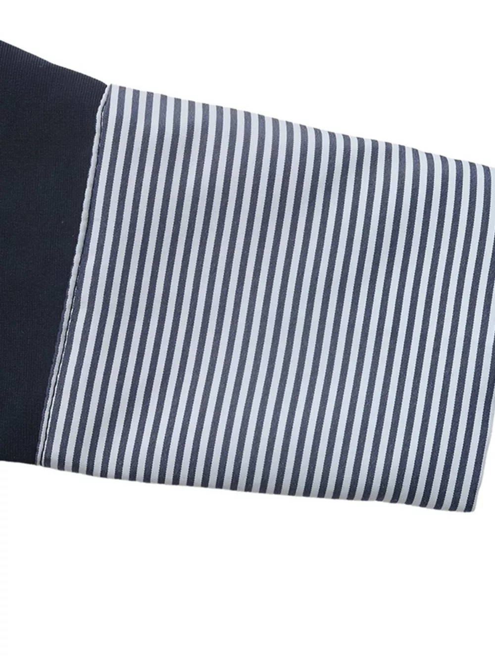 Round Neck Peplum Top with Striped Cuffs, image 8