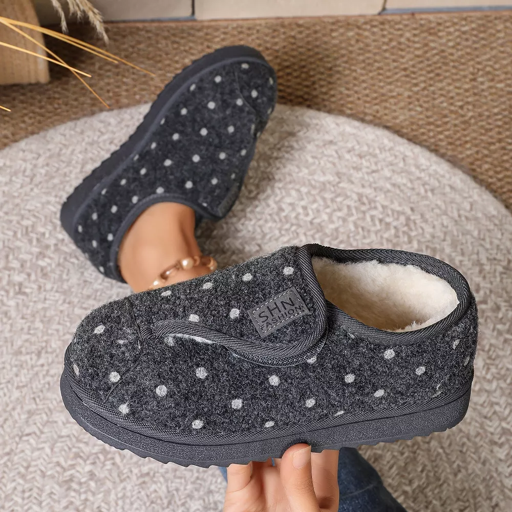 Polka Dot Round Toe Slip-Ons, image 3