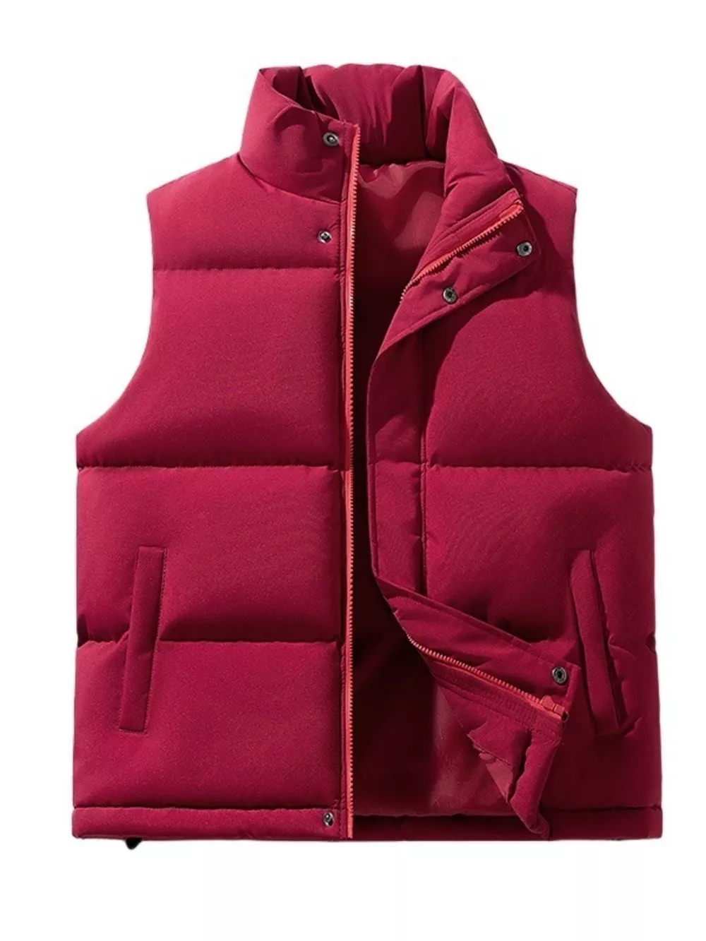 Men's Plus Size Zip Up Vest Coat, image 5