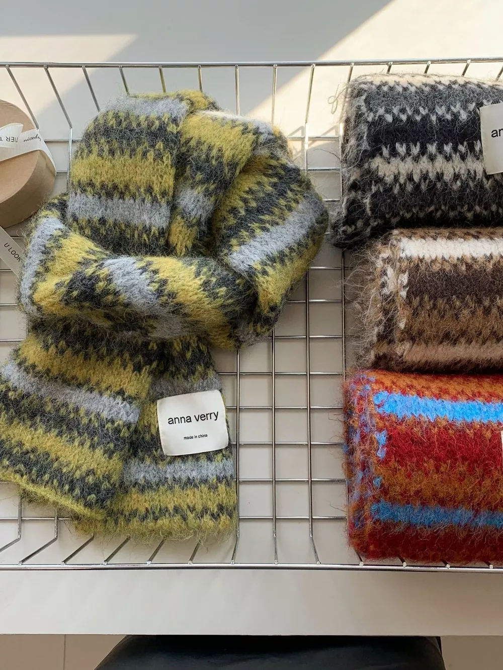 Striped Knitted Warm Scarf, image 6