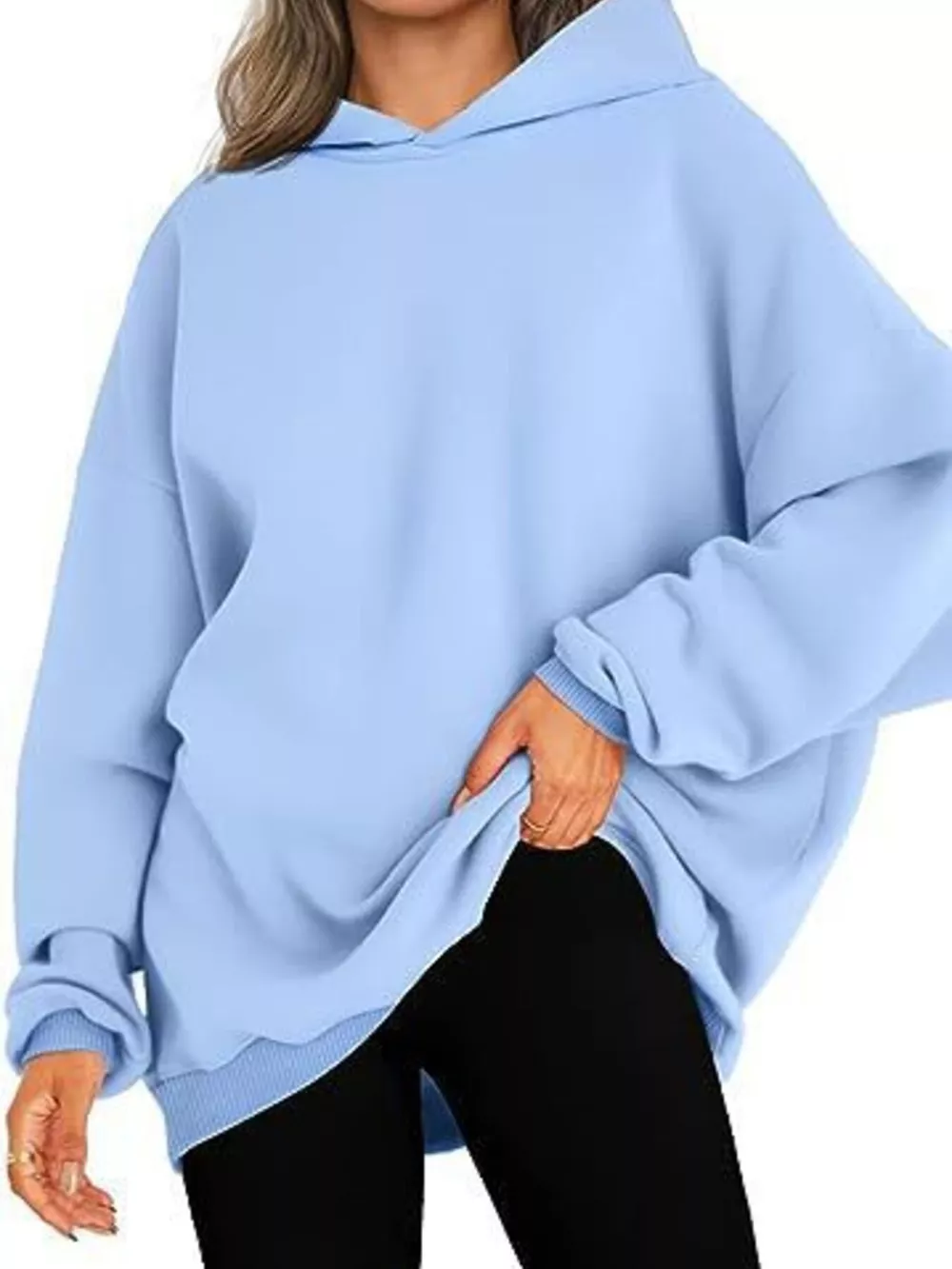 Drop Shoulder Long Sleeve Hoodie, image 25