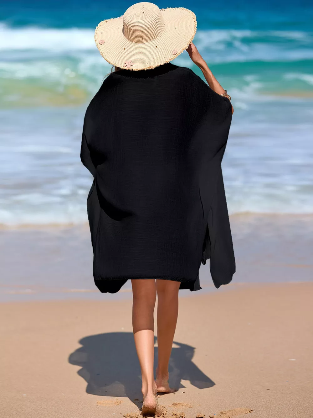 Relaxed Fit Button Up Cover-Up Dress, image 9