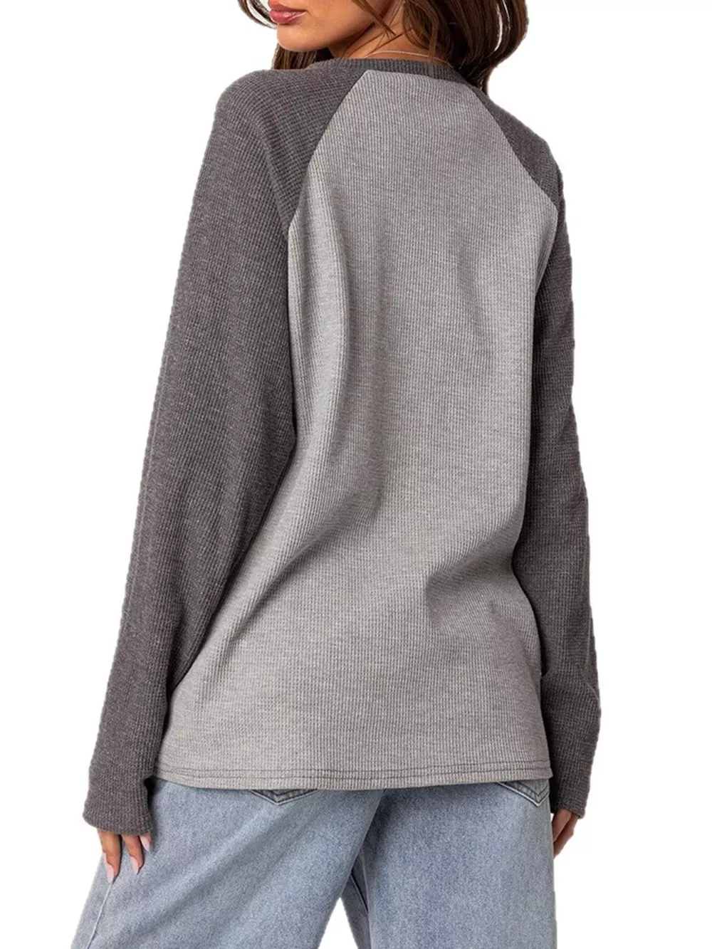 Color-Block Raglan Long Sleeve T-Shirt, image 7