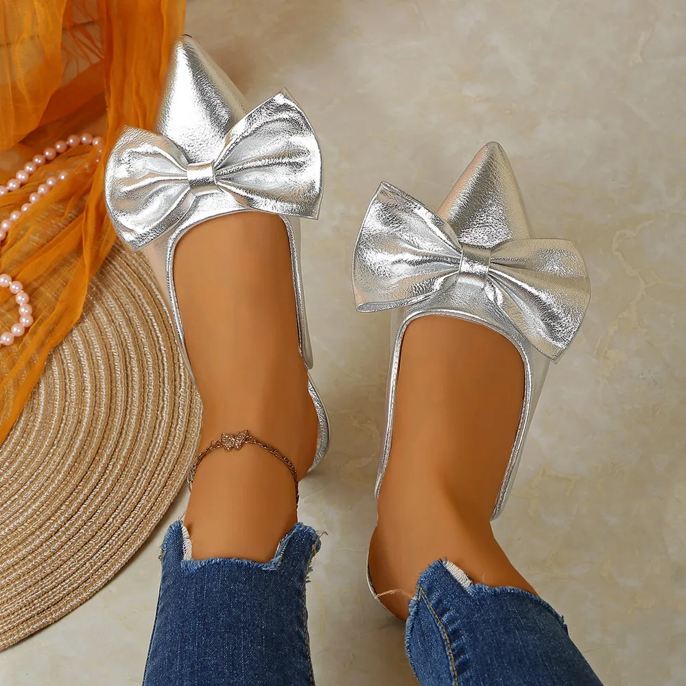 Pointed Toe Bow Sandals, image 10