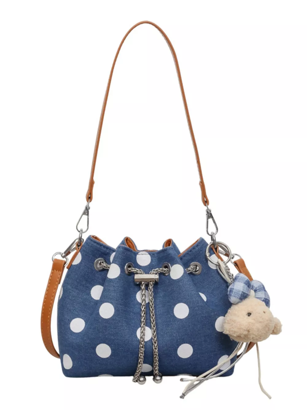 Polka Dot Bucket Crossbody Bag, image 10