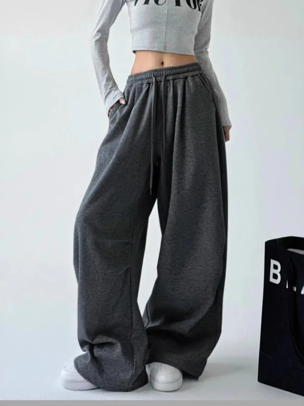Oversized Wide Leg Drawstring Pants, image 14