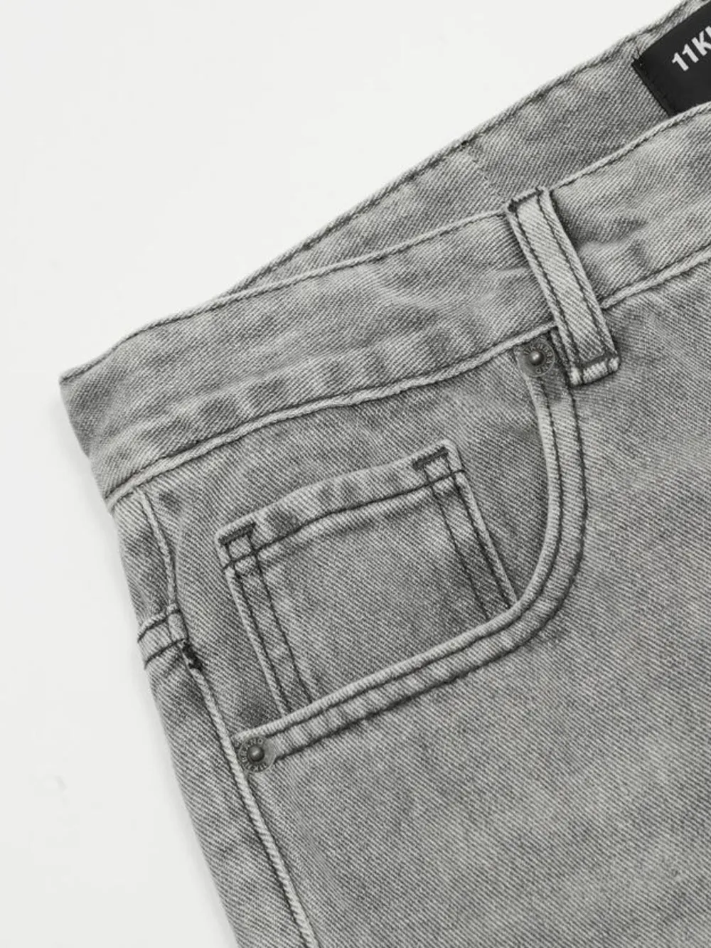Men's High-Rise Wide Leg Washed Jeans, image 7