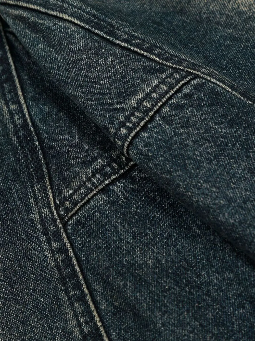Men's Vintage Wash Wide Leg Capris Jeans, image 8