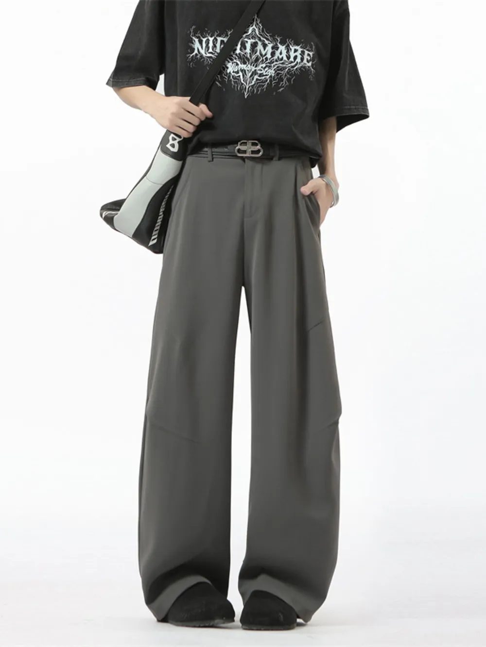 Men's Full Size Wide Leg Pants Plus Size, image 3